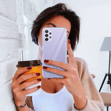 Carica l'immagine nel visualizzatore di Gallery, Phoona Cover per Samsung Galaxy A32 4G Custodia con 2 Pezzi Pellicola Vetro Temperato,Ultra Sottile Trasparente Silicone