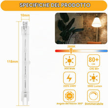 Carica l'immagine nel visualizzatore di Gallery, Lampadina Alogena 118mm 300W, R7s Lampada Alogena Lineare 5900LM