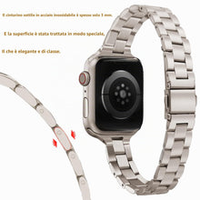 Carica l'immagine nel visualizzatore di Gallery, Bracciale Sottile in Metallo da Donna Compatibile con Apple Watch Cinturino 38mm 40mm 41mm 42mm 44mm 45mm 46mm 49mm Brac