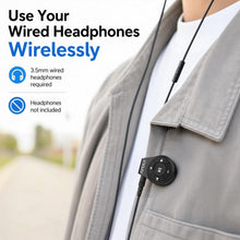 Carica l'immagine nel visualizzatore di Gallery, APEKX Adattatore audio Bluetooth per cuffie, cuffie, altoparlante, ricevitore wireless con microfono per chiamate in viv