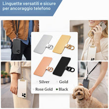 Carica l'immagine nel visualizzatore di Gallery, Set di 4 Toppa per Cordino Telefono,Quadrati 360° Ruotabile Cordino per Telefono Patch in Acciaio Inox Toppe di Ricambio