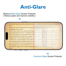 Carica l'immagine nel visualizzatore di Gallery, Mothca Vetro Temperato Opaco per iPhone 15 Pro, Pellicola Protettiva con Incisione Nanostrutturata, Anti-Impronte e Anti