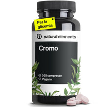 Carica l'immagine nel visualizzatore di Gallery, Cromo (picolinato di cromo) – alto dosaggio di 200 μg di cromo per compressa – 365 compresse – vegano, senza additivi in