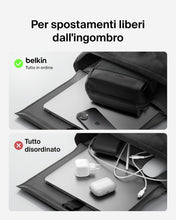 Carica l'immagine nel visualizzatore di Gallery, Belkin Borsa Organizer da Viaggio per Accessori Tech, Custodia da Viaggio per Gadget Come iPhone, Power Bank, Caricatori, Apple Pencil ed Airtag, ottimo per i Viaggi, Tessuto Morbido e Durevole