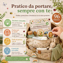 Carica l'immagine nel visualizzatore di Gallery, 96 Pezzi Cerotti Antizanzare Adulti - Cerotto Sticker Zanzare Adesivi Antizanzare per Vestiti e Oggetti, Accessori Campe