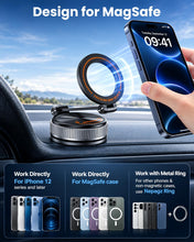 Carica l'immagine nel visualizzatore di Gallery, supporto telefono auto magnetico, Rotante a 360° e Pieghevole, Nero
