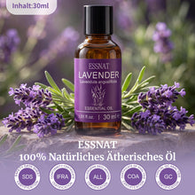 Carica l'immagine nel visualizzatore di Gallery, Olio Essenziale Lavanda 30 ml – olio essenziale di lavanda 100% naturale, da Lavandula angustifolia, ideale per aromater