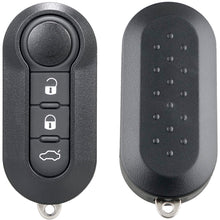 Carica l'immagine nel visualizzatore di Gallery, Custodia per chiave auto con 3 pulsanti bianchi adatto per modelli Fiat Grande Punto, Fiat 500, Panda, Punto, Bravo, Sti