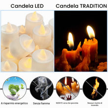 Carica l'immagine nel visualizzatore di Gallery, Diompirux 24 Candele LED, luci a LED realistiche e luminose, funzionamento a batteria, Candele Flickering Flameless, con