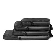 Carica l'immagine nel visualizzatore di Gallery, Amazon Essentials Cubi Organizer da Viaggio Ultraleggeri con Zip e Compressione, Confezione da 4, Nero