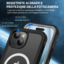 Carica l'immagine nel visualizzatore di Gallery, CENHUFO Cover Magnetica iPhone 15, [Compatibile con Magsafe] Integrata [9H HD] Vetro Temperato Schermo e Protezione Foto
