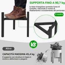 Carica l'immagine nel visualizzatore di Gallery, Supporto per piante metallico regolabile carico elevato per vasi 20‑31 cm