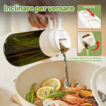 Carica l'immagine nel visualizzatore di Gallery, YARRAMATE Spruzzino Olio in Vetro Luce Blocco Scuro Verde per Friggitrice Aria 2 in 1, 470 ml Dosatore d'Oliva Bottiglia