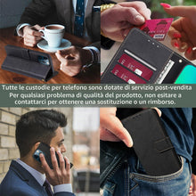 Carica l'immagine nel visualizzatore di Gallery, XINYEXIN Cover per Motorola Moto E13, Custodia Pelle Portafoglio [Blocco RFID][Slot per Schede][Cavalletto] Antiurto Fol