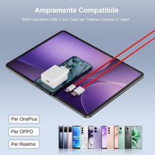 Carica l'immagine nel visualizzatore di Gallery, SIVITE Caricabatteria Rapido 80W USB-C con Cavo da 1m, Compatibile con OnePlus Realme OPPO, Supporta Ricarica SUPERVOOC 