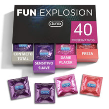 Carica l'immagine nel visualizzatore di Gallery, Durex Fun Explosion Mix di Preservativi Sottili, con Rilievi e Nervature e Aromatizzati - 40 Profilattici, Esclusiva Onl