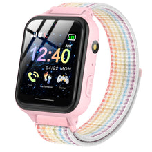 Carica l'immagine nel visualizzatore di Gallery, PTHTECHUS Smartwatch per Bambini, Telefono Smartwatch con Lettore Musicale per Ragazzi e Ragazze Giochi SOS Contapassi T