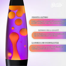 Carica l'immagine nel visualizzatore di Gallery, Jambo 16" Beautiful Lamp- Purple with Yellow/Orange Wax, Relaxing Liquid Lamp for Living Room Office Bedroom Adults Teen