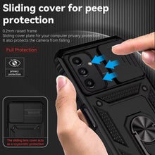 Carica l'immagine nel visualizzatore di Gallery, Cover per Samsung galaxy A13 5G / A04s con Vetro Temperato Custodia con Scorrevole Protezione Fotocamera Custodia Rotant