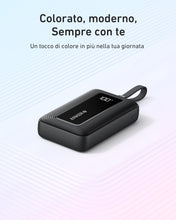 Carica l'immagine nel visualizzatore di Gallery, Anker Power Bank 20000mAh 30W con Cavo USB C Integrato (Nero)