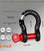 Carica l'immagine nel visualizzatore di Gallery, Yulado Corda Traino Auto, Cinghia per Auto Fune Da 5m x 5cm 10T, Resistenza Alla Rottura di 26455 LBS, 2 Ganci Rinforzat