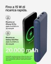 Carica l'immagine nel visualizzatore di Gallery, Belkin BoostCharge Power Bank 20000mAh con Porte USB-C e USB-A - Blu