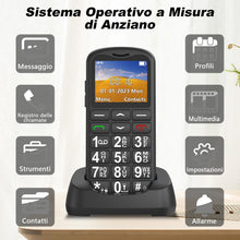 Carica l'immagine nel visualizzatore di Gallery, CHAKEYAKE Telefono Cellulare per Persone Anziane, GSM Dual Sim con Tasti Grandi e Facile da Usare | Funzione SOS,Batteri