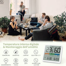 Carica l'immagine nel visualizzatore di Gallery, NOKLEAD Igrometro Termometro per Interni, Temperatura Umidità