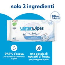 Carica l'immagine nel visualizzatore di Gallery, WaterWipes Sensitive+ Newborn &amp; Baby Wipes, 6 Confezioni