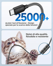 Carica l'immagine nel visualizzatore di Gallery, RAVIAD Cavo USB C USB C 100W [2Pezzi 0.3M] Cavo USB Type-C PD3.0 5A