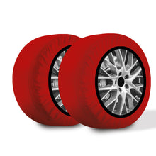 Carica l'immagine nel visualizzatore di Gallery, R.Evolution Calze da Neve Omologate Italia RRR, 2 Calze, Taglia L, Rosso, Catene da Neve Tessili per R14 - R20 (Misure p