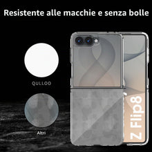 Carica l'immagine nel visualizzatore di Gallery, QULLOO Cover per Samsung Galaxy Z Flip 8 5G, Silicone Slim Clear Custodia Trasparente Morbida TPU+PC Bumper Case Ultra S