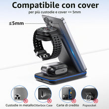 Carica l'immagine nel visualizzatore di Gallery, Caricatore Wireless Per Samsung, 3 in 1 Samsung S26 Ultra Wireless Charger, Stazione di Ricarica Per Samsung S25 Ultra/S