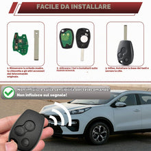 Carica l'immagine nel visualizzatore di Gallery, 2 Pezzi Guscio Chiave Auto 3 Tasti Compatibile con R-enault Twingo Master Modus Kangoo Clio Trafic Vivaro Espace Dacia D