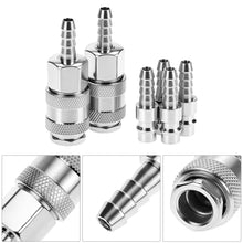 Carica l'immagine nel visualizzatore di Gallery, QWORK® Set da 6 raccordi rapidi per aria compressa SH20+PH20, connettori maschio e femmina da 8 mm, raccordo tubo per co