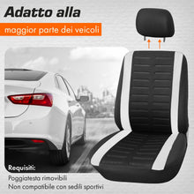 Carica l'immagine nel visualizzatore di Gallery, Upgrade4cars Coprisedili Set Anteriori Bianco Universale Auto Accessori