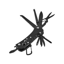 Carica l'immagine nel visualizzatore di Gallery, Amazon Basics Coltello multiuso tascabile 15 in 1 con custodia, Nero