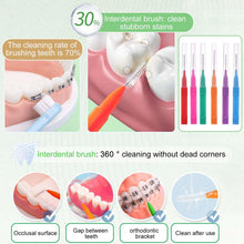 Carica l'immagine nel visualizzatore di Gallery, 30 Pezzi Scovolini Interdentali, Scovolino Per Pulizia Denti con Coperchio, Scovolino Interdentale Per L'Igiene Lnterden