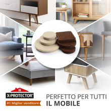 Carica l'immagine nel visualizzatore di Gallery, X-Protector Feltrini per gambe di mobili 133 pezzi, Marrone e Beige