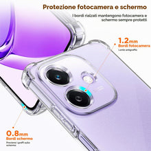 Carica l'immagine nel visualizzatore di Gallery, Cover per Oppo A40 / Oppo A40M / Oppo A60 5Gcon 2 pezzi in vetro temperato, custodia in silicone TPU trasparente morbido