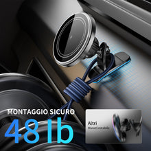 Carica l'immagine nel visualizzatore di Gallery, MANKIW Caricatore Auto per MagSafe, 15W Caricatore Wireless Auto per iPhone 17/16/15/14/13/12, Supporto Telefono da Auto