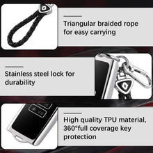 Carica l'immagine nel visualizzatore di Gallery, JIZZU Custodia per chiave auto Renault 4 tasti Keyless Smart TPU custodia portachiavi con portachiavi TPU Smart Key Case