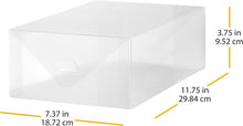 Carica l'immagine nel visualizzatore di Gallery, Whitmor Clear Vue - Set di 4 scatole per scarpe da donna, colore bianco, set da 4