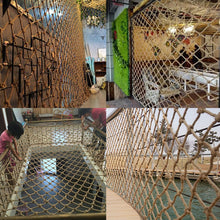 Carica l'immagine nel visualizzatore di Gallery, Rete di Corda di Canapa per Sicurezza e Decorazione, Scala di Corda per Bambini e Animali Domestici, Rete di Corda Versa