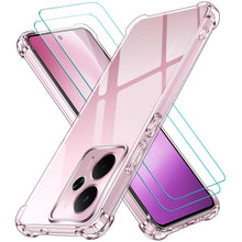 Carica l'immagine nel visualizzatore di Gallery, iVoler 3 in 1 Cover per Realme 14 5G / Realme 14T 5G con 2 Pezzi Pellicola Vetro Temperato, Custodia Antiurto Anti-Graff