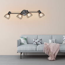 Carica l'immagine nel visualizzatore di Gallery, Dehobo Faretti LED Soffitto Orientabili 4 Luci E14 Metallo Nero
