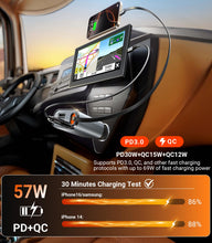 Carica l'immagine nel visualizzatore di Gallery, 3-IN-1 Retrattile Caricatore Auto【Ricarica rapida】12V/24V Adattatore USB C