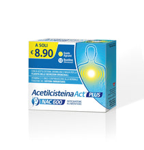 Carica l'immagine nel visualizzatore di Gallery, ACETILCISTEINA ACT PLUS NAC 600, Integratore Alimentare, 12 Bustine eff.