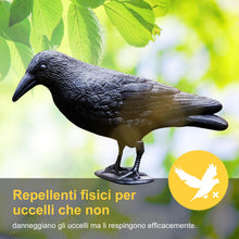 Carica l'immagine nel visualizzatore di Gallery, OFFO Corvo Scaccia Piccioni,Spaventa Piccioni e Uccelli,Corvo Finto da Balcone,Corvi Finti Anti Piccioni in Polietilene,