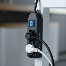 Carica l'immagine nel visualizzatore di Gallery, Electraline 62050 Multipresa 6 Posti 2 Schuko e 4 Bivalenti 10/16A, Cavo HO5 VV-F, Spina 16A, Nero, 3 M